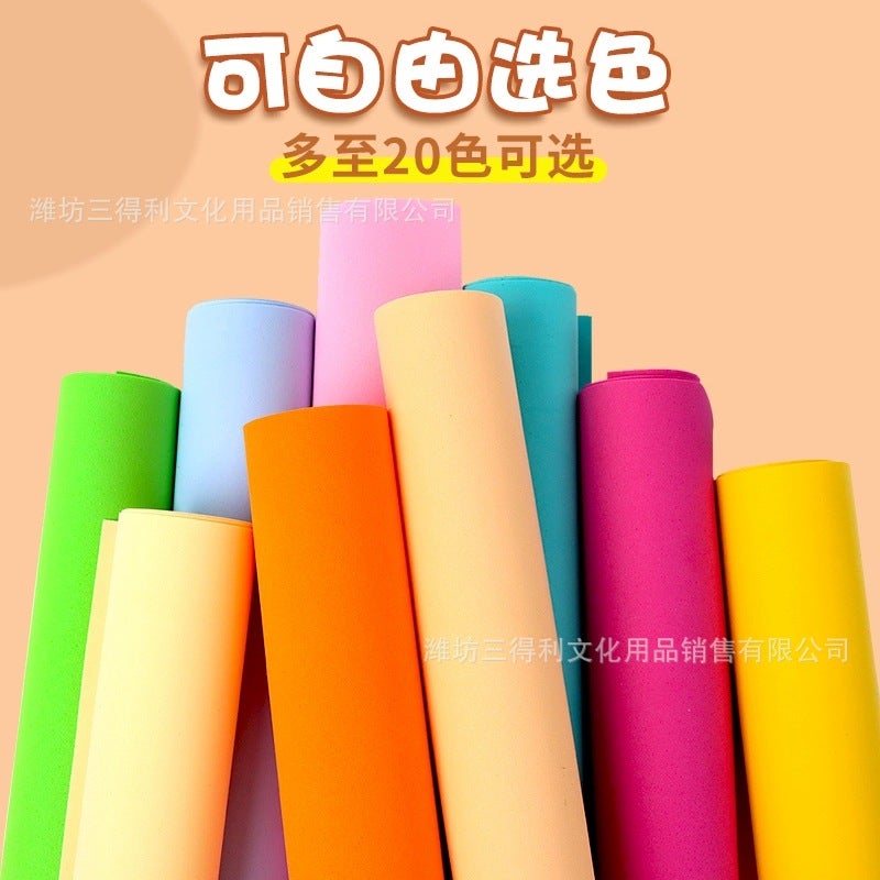 Color Sponge Paper Large Thick Eva Foam Paper Handmade Diy Material Kindergarten Wall Stickers Decorative Roses - Image 3